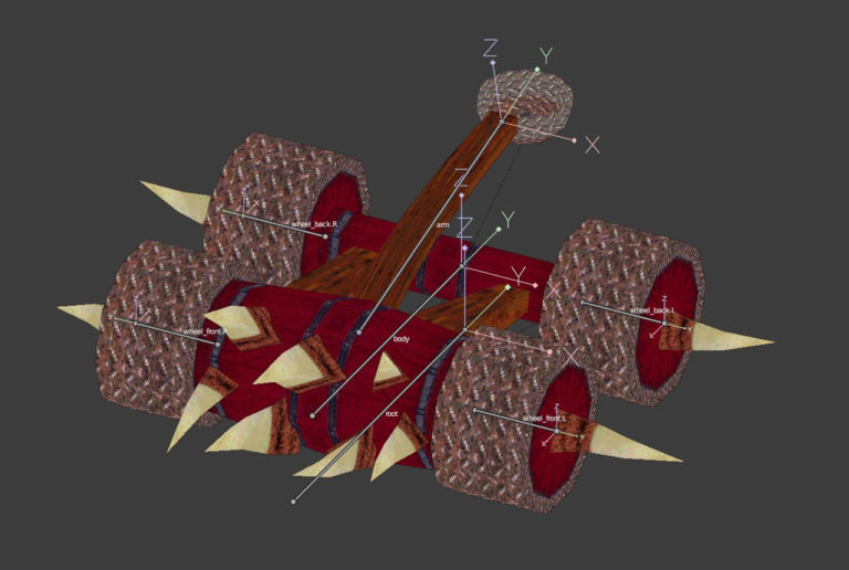 Day 132: Horde Catapult Rigged (Blender Linked Data Complexity)