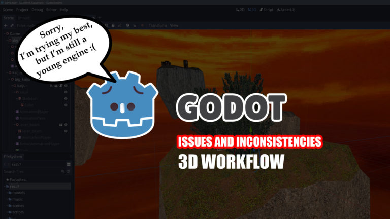 Godot's 3D Workflow Issues, Inconsistencies, and Confusion